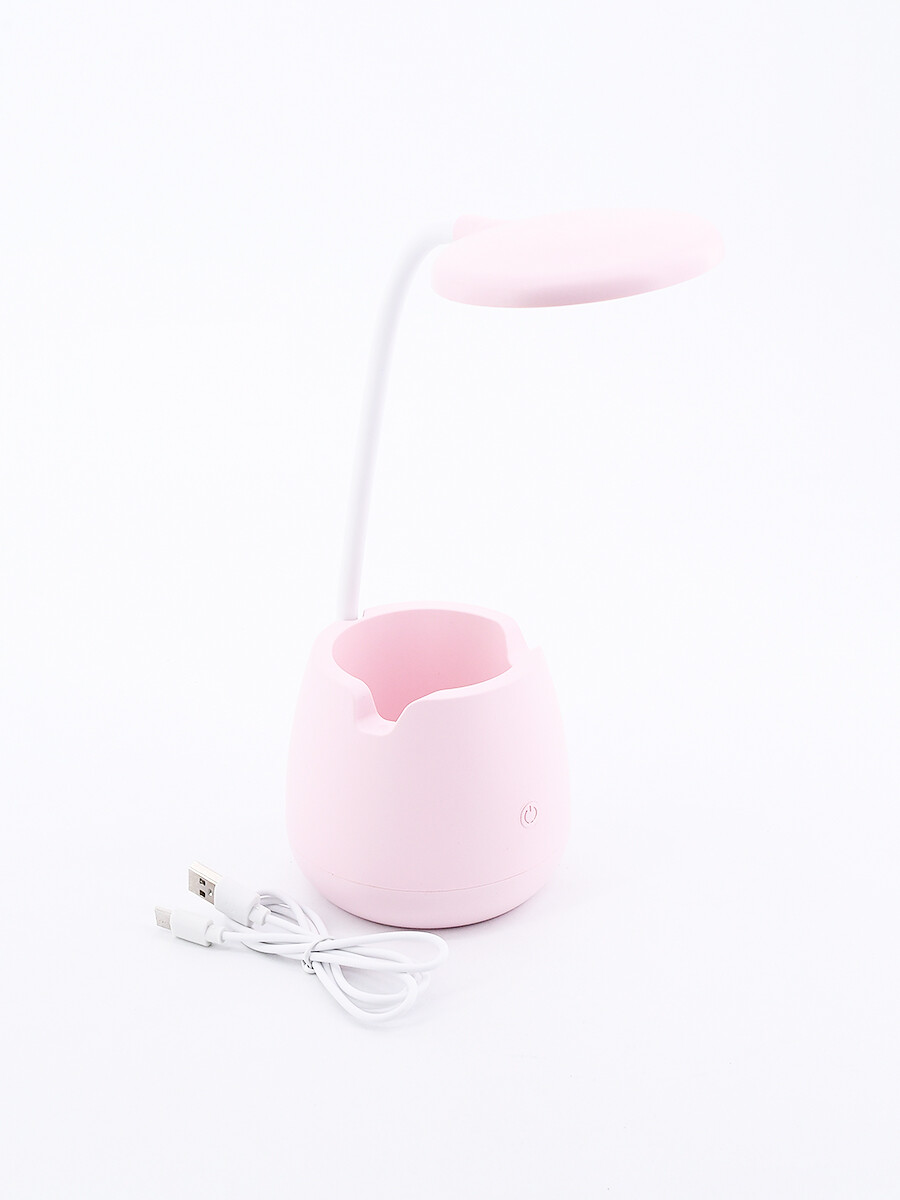 LAMPARA DE ESCRITORIO CON PORTALÁPICES - ROSADO 