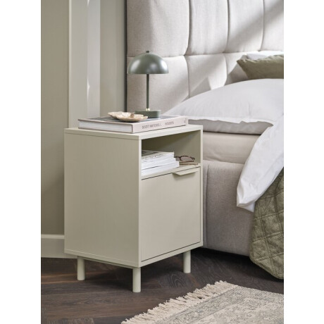 Mesa De Luz Skave 1 Puerta Beige