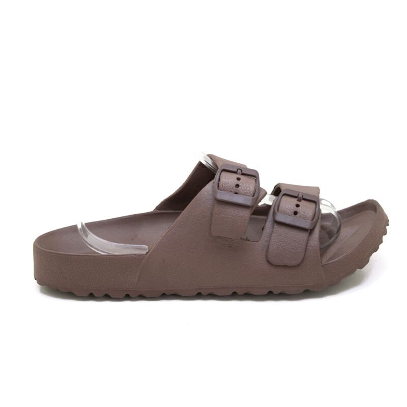 Sandalias The Brooklyn Haus Chinela 2 hebillas de Hombre - YF28M Cafe