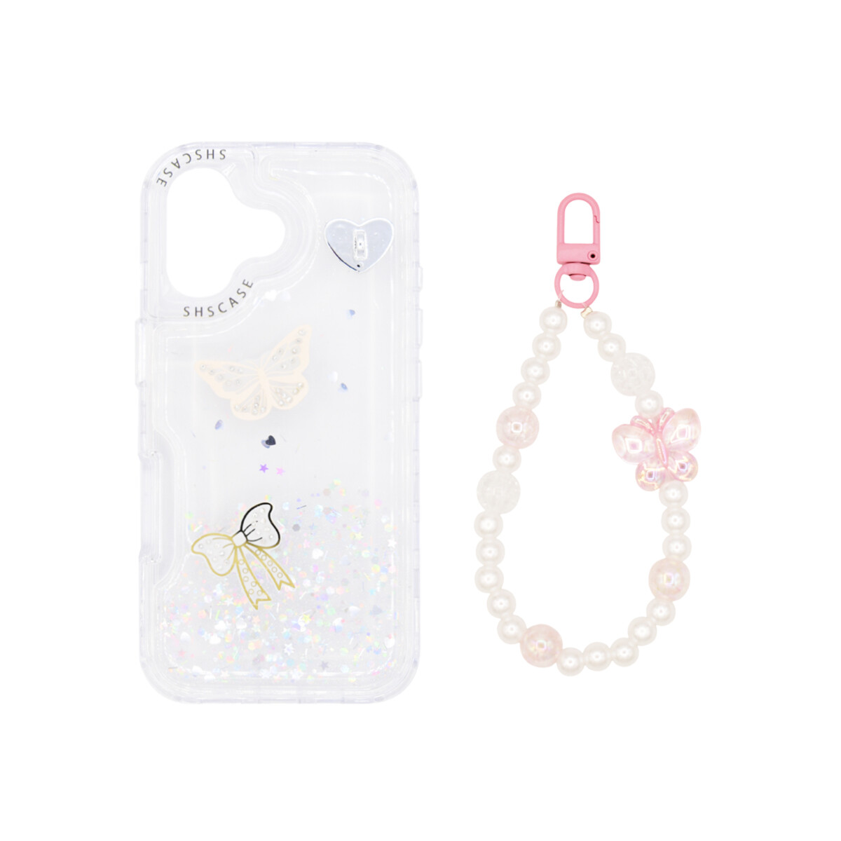 Protector para iPhone 17 transparente diseño mariposa 