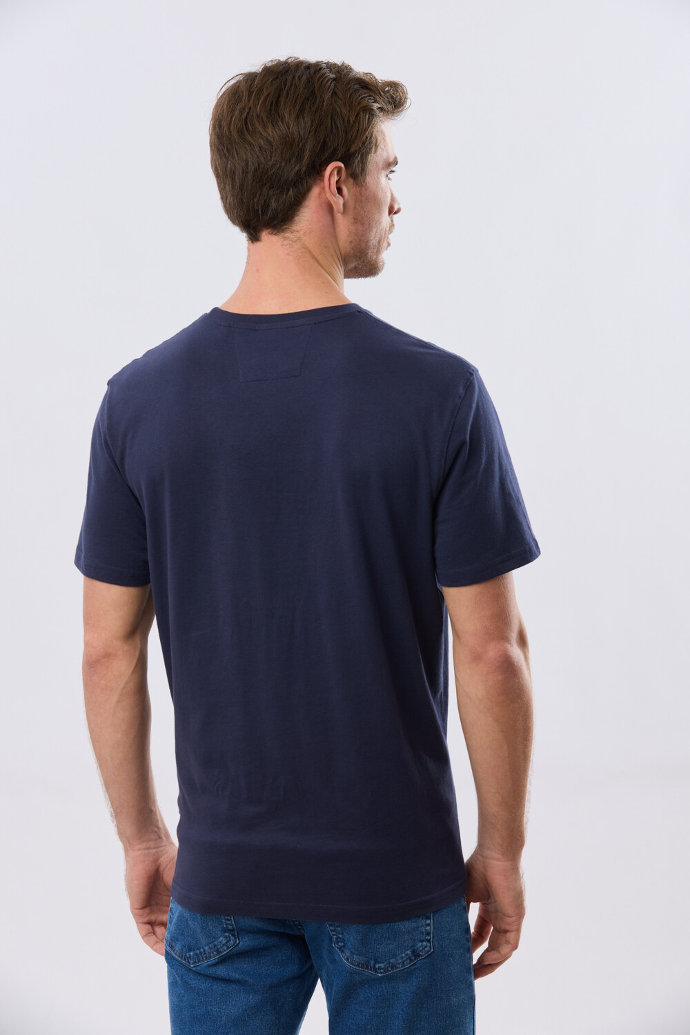 REMERA ESTAMPADA DE ALGODÓN Azul
