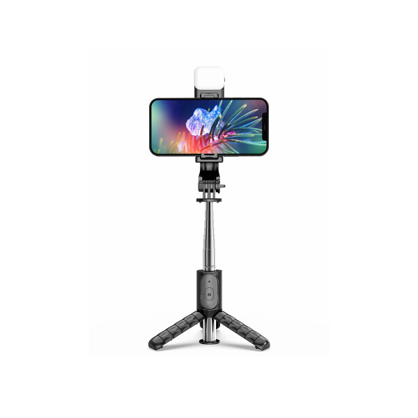 Palo selfie bluetooth con trípode y luz para selfie Palo Selfie Bluetooth Con Trípode Y Luz Para Selfie