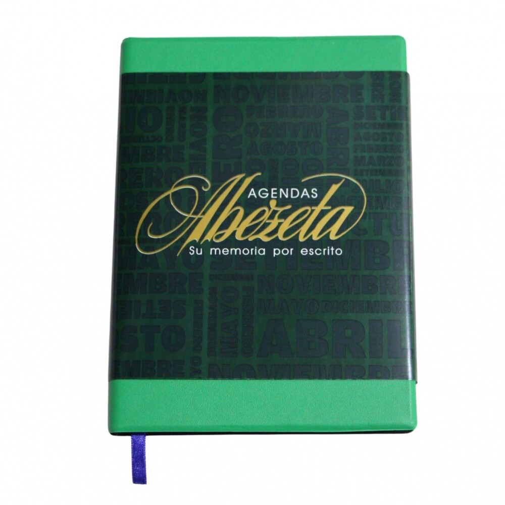 AGENDA ABEZETA 211 CLASICA MEDIUM TAPA FUNDA SEMANA A LA VISTA COLOR VERDE OSCURO