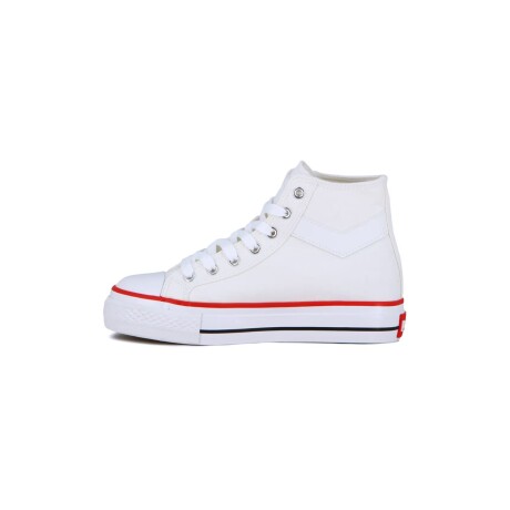 Championes Pony Bota Plataforma Fifth Ave Mujer Blanco