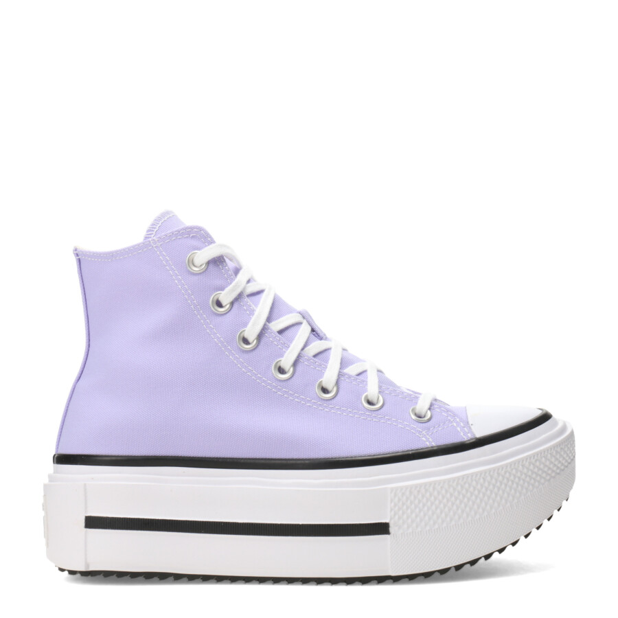 Championes de Mujer Converse All Star Lift Double Stack Violeta - Egret - Negro