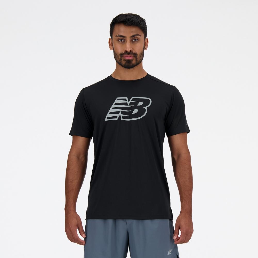 Sport Essentials Printed T-Shirt - Hombre Black