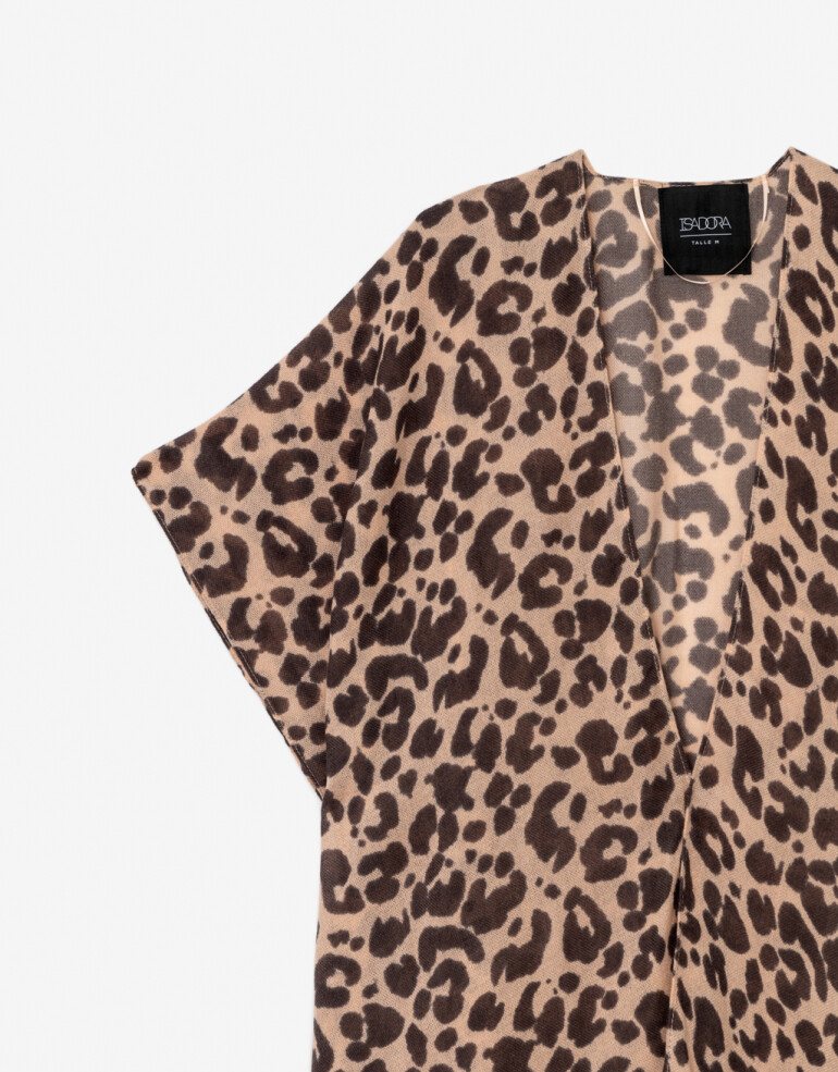 Kimonos Kimono Animal Print - Combinacion Bicolor