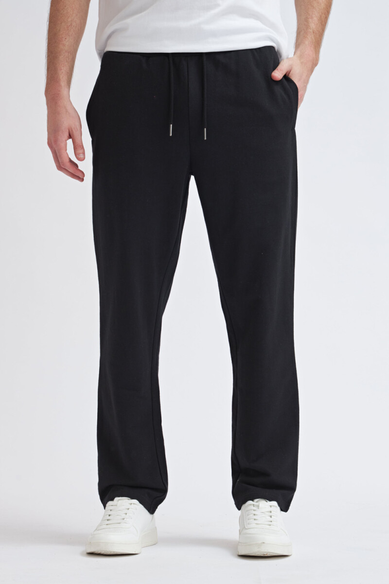 Pantalón deportivo recto Negro