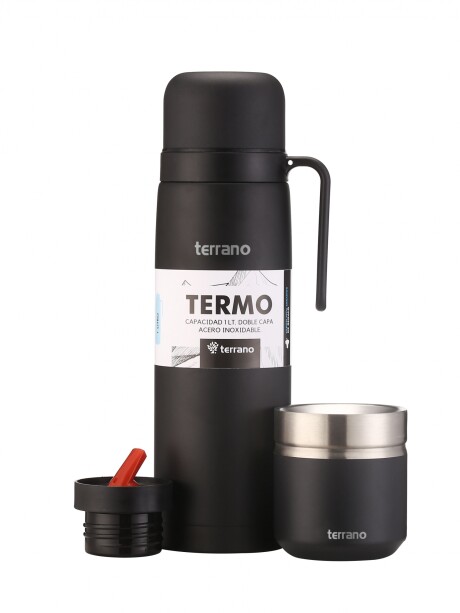 Kit Termo Manija Rigida + Mate Folkie Negro
