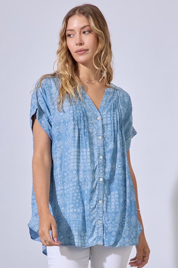 Blusa Tencel Print CELESTE