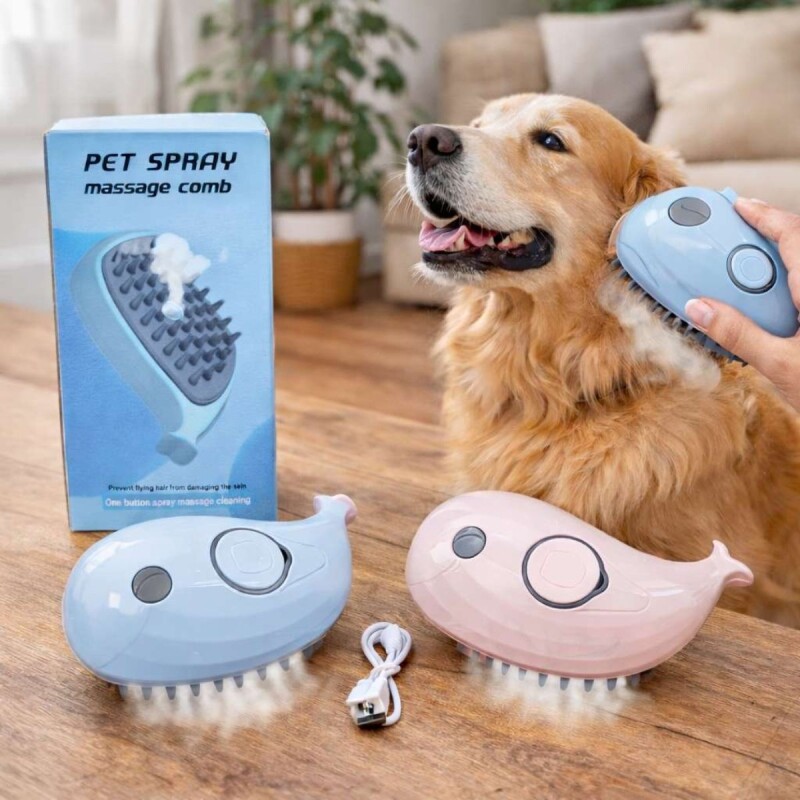PEINE CEPILLO VAPOR PARA PERROS Y GATOS CON USB RECARGABLE PEINE CEPILLO VAPOR PARA PERROS Y GATOS CON USB RECARGABLE