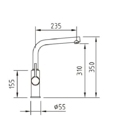 Griferia De Mesada Cocina Monocomando Cromo Clever 2 Salidas Combinadas Para Filtro 000