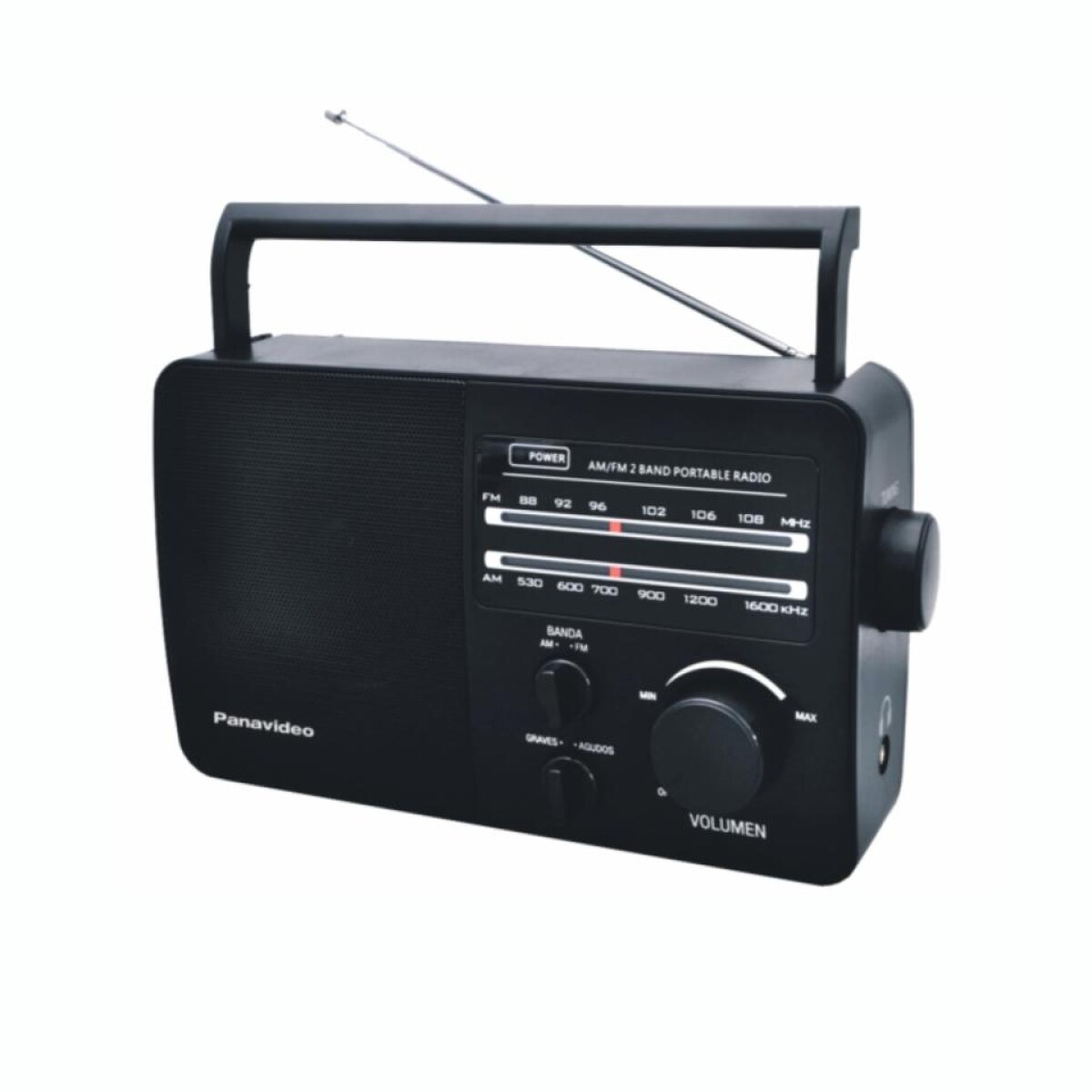 Radio Portátil PANAVIDEO PV-96AC AM/FM Con Antena 
