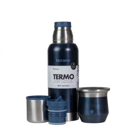 Kit 750ML. Slim - Mate Flap Azul Metalizado