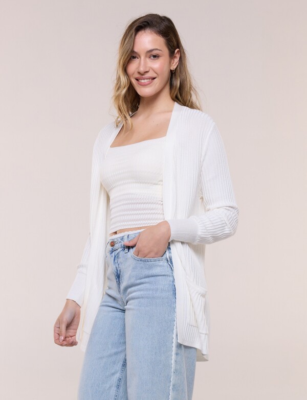 Cardigan Abierto CRUDO