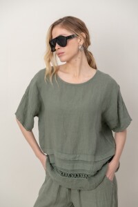 BLUSA ZEMYNA Verde seco