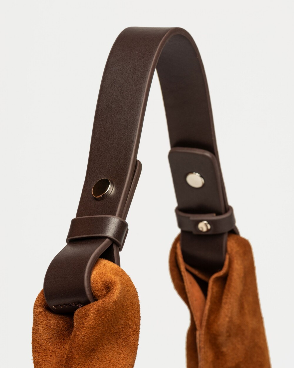 Cartera al hombro The Shopping en cuero gamuza Oxido