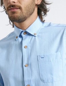 012487 CAMISA HARRINGTON LABEL Azul