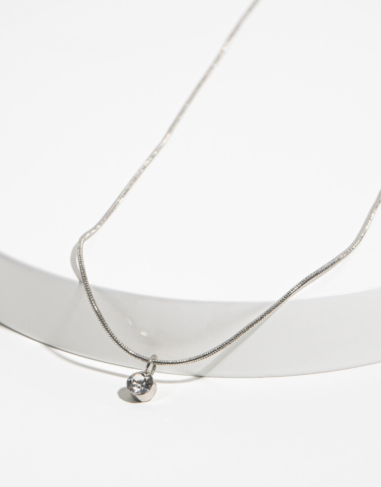 Cadena Corta con Dije Strass Cadena Con Dije De Strass - Cristal