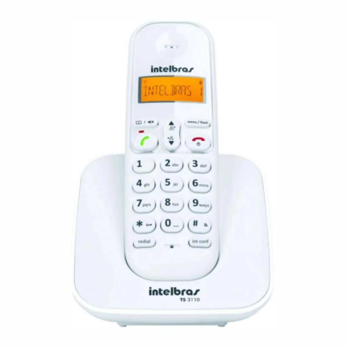 Teléfono Inalámbrico Digital INTELBRAS TS-3110 Ergonómico - Blanco 