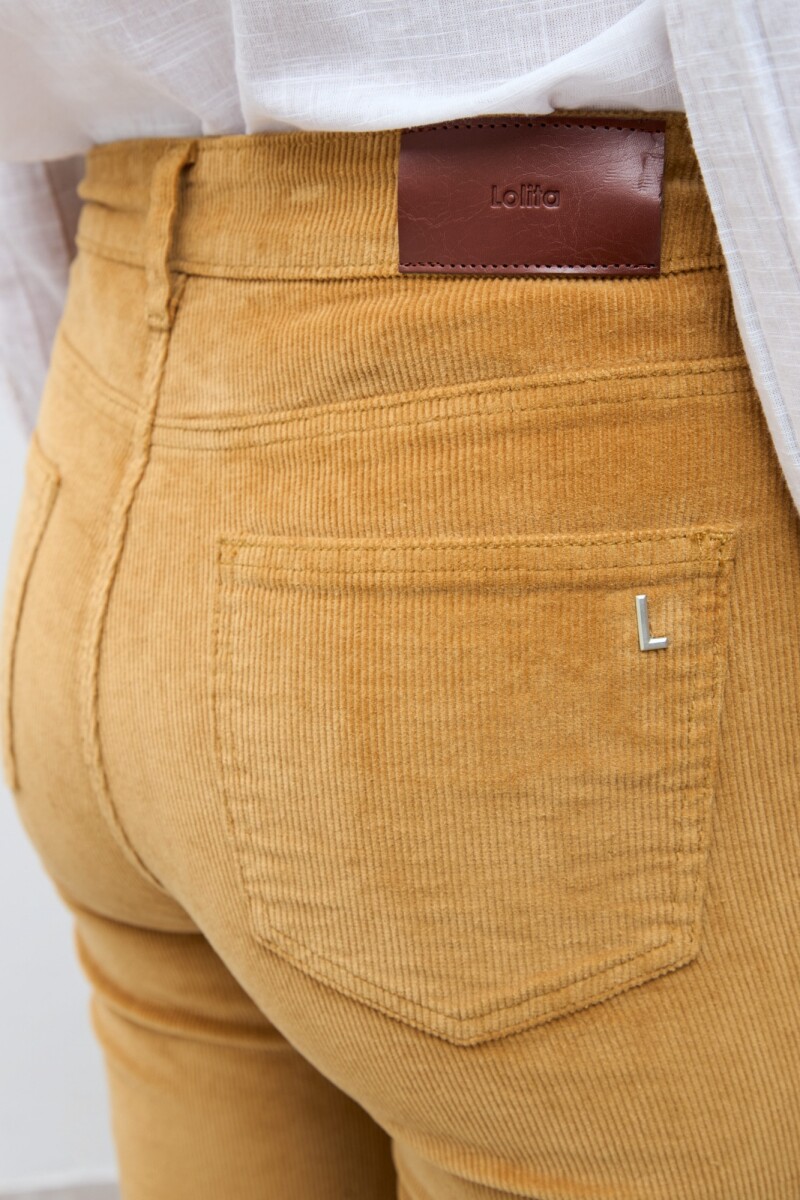 Pantalón Donna de pana ocre