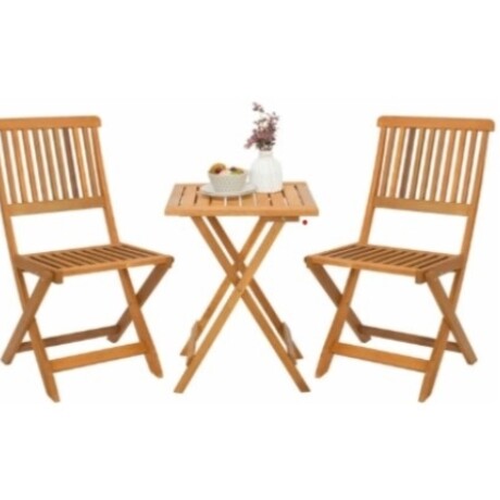 Juego De Jardin Mesa + 2 Sillas Madera Island Juego De Jardin Mesa + 2 Sillas Madera Island