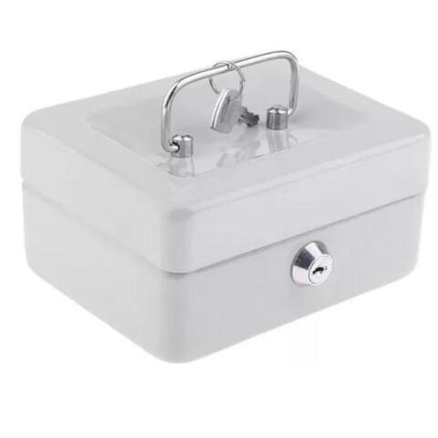 Caja Fuerte de Metal Mediana Blanco