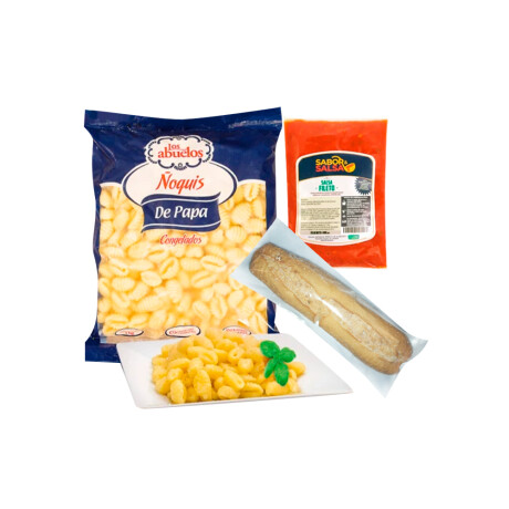 Noquis Los Abuelos 1 Kg + Salsa Filetto 200 Grs +regalo Pan S/ Gluten Noquis Los Abuelos 1 Kg + Salsa Filetto 200 Grs +regalo Pan S/ Gluten