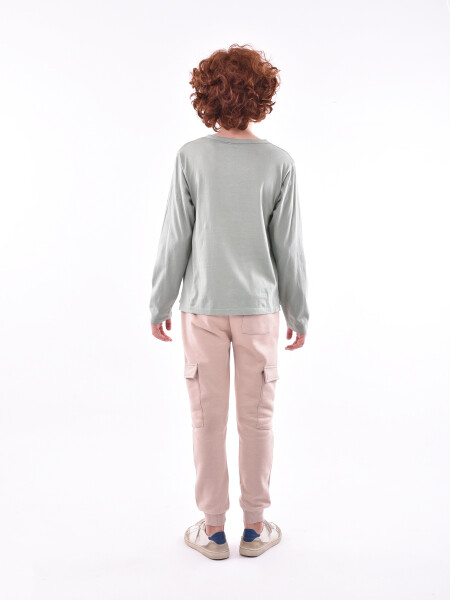 REMERA FELIPE TEEN VERDE GRISACEO