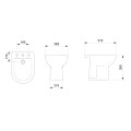 BIDET 3 AGUJEROS MODELO SMART BLANCO CON DUCHA CELITE Bidet 3 Agujeros Modelo Smart Blanco Con Ducha Celite
