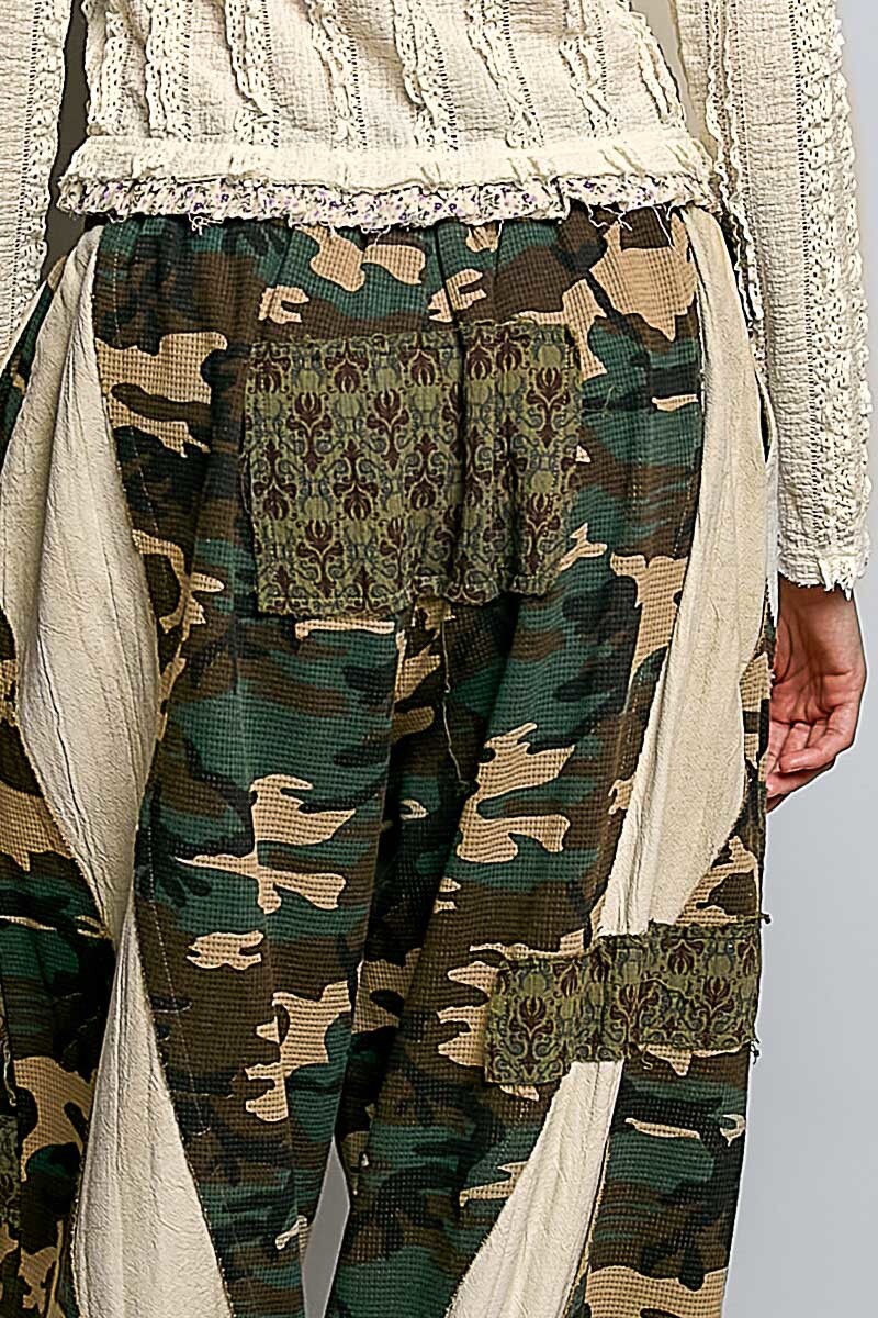 PANTALON PATCHWORK Verde