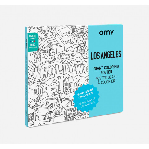 Póster gigante para colorear Los Ángeles
