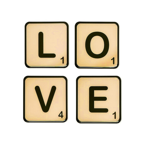 Set x4 de posavasos Love imantados Sc