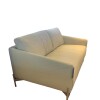 SOFA 2 CUERPOS - 100% CUERO - MODELO SANTIAGO - COLOR PERLA - PATAS CHAMPAGNE SOFA 2 CUERPOS - 100% CUERO - MODELO SANTIAGO - COLOR PERLA - PATAS CHAMPAGNE