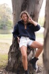 Leather Shorts Plateado