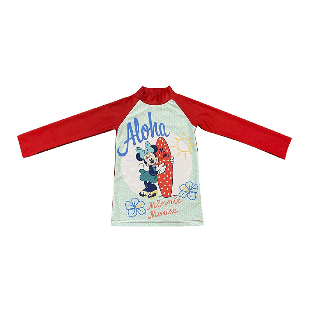 Remera UV Infantil Varios Talles - Minnie Rojo 