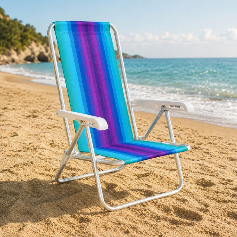 Set x2 Silla reclinable 4 posiciones aluminio VIOLETA