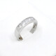 Anillo Medio Sin Fin En Oro Blanco 18K Y Brillantes Corte Princesa Anillo Medio Sin Fin En Oro Blanco 18K Y Brillantes Corte Princesa