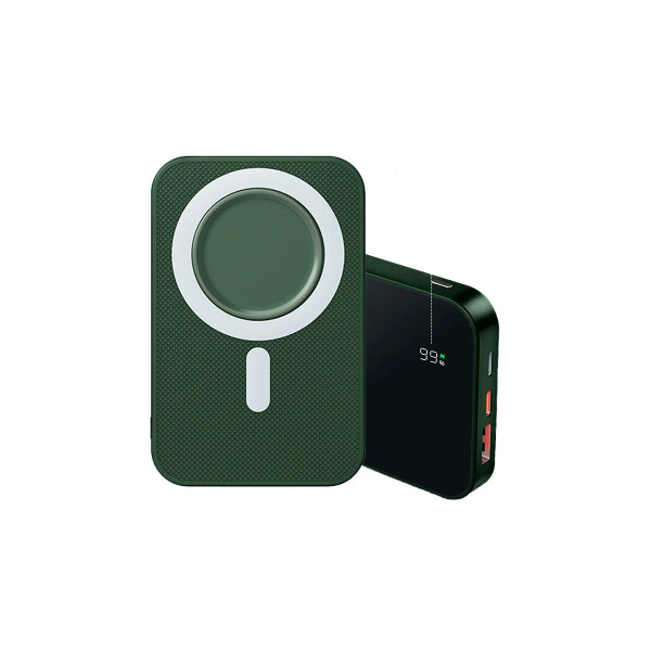 Power Bank magnética 10000 mAh color verde Power Bank Magnética 10000 Mah Color Verde