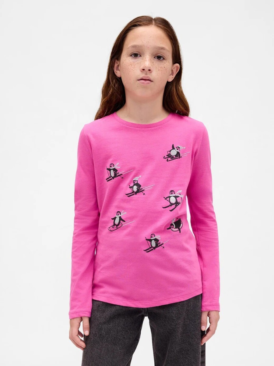 Remera Gráfico Niña - Sugar Pink 