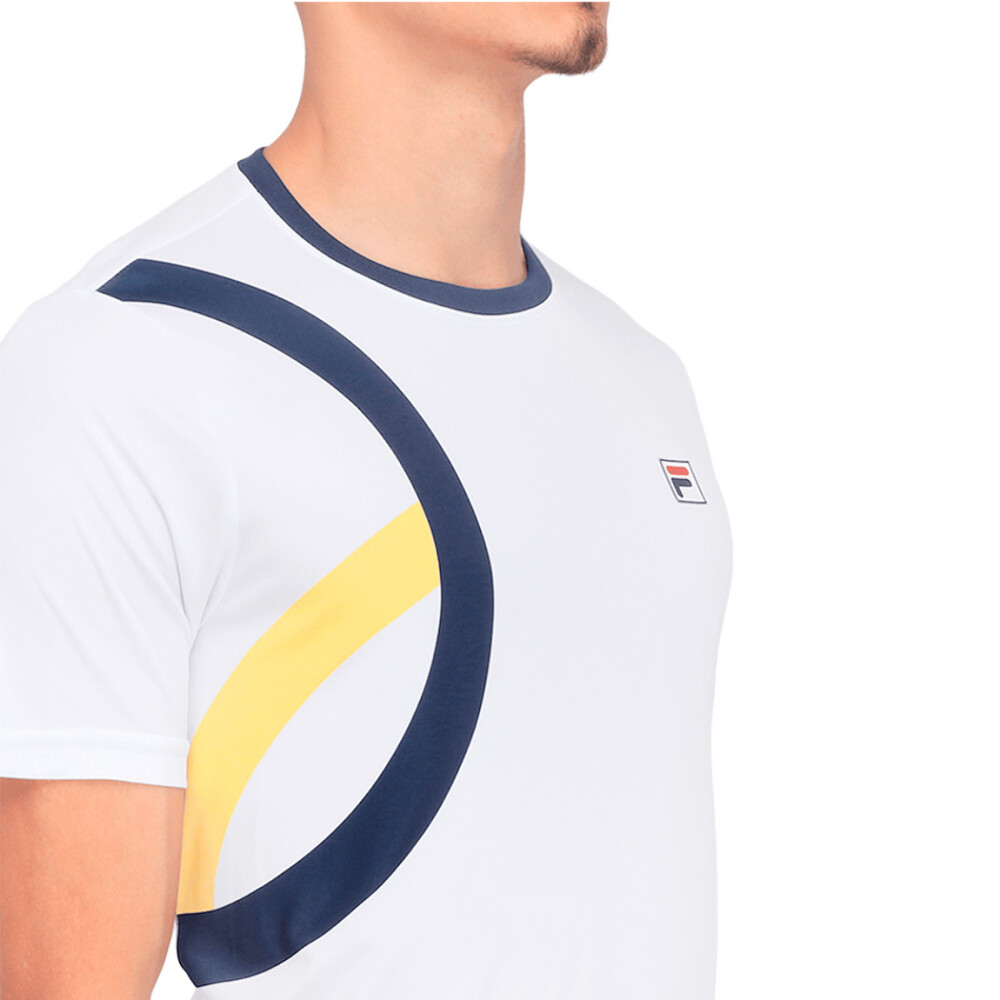 Fila remera manga corta f-box print blanco/estampado Hombre Blanco-Marino