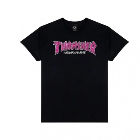 REMERA Thrasher Brick Logo Black