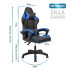Silla Gamer Ergonomica Escritorio Reclinable Soporta 200kg Negro con Azul GAM003 Silla Gamer Ergonomica Escritorio Reclinable Soporta 200kg Negro con Azul GAM003