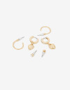 Aros Sets Strass Set De Aros Con Strass - Dorado