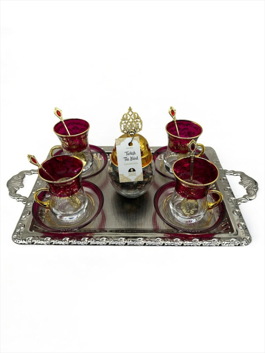 Set de té para cuatro personas VIP - Rojo 