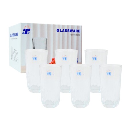 Set de 6 vasos de vidrio 320ml Set de 6 vasos de vidrio 320ml