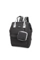Mochila multicierres combinada con monedero Negro