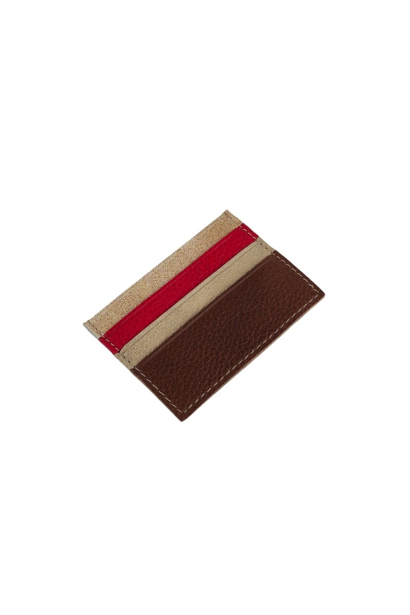 Tarjetero Minimalista Slim en Cuero Genuino Multicolor 2