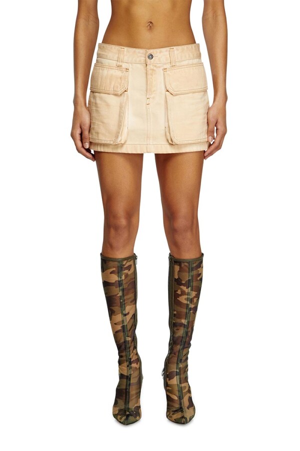 Falda Para Mujer De-Ton Beige