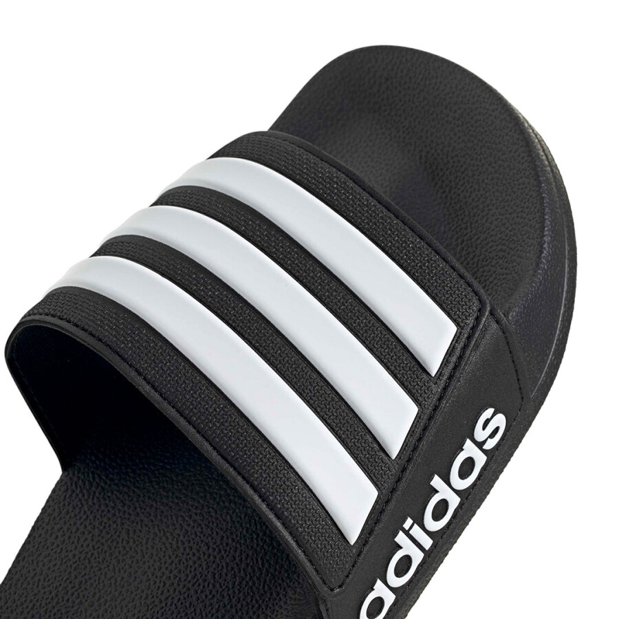 Sandalia Unisex Adidas Adilette Shower Velcro Negro - Blanco